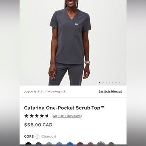 Charcoal grey figs scrub set